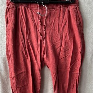 Old navy linen rust Casual ankle Pants